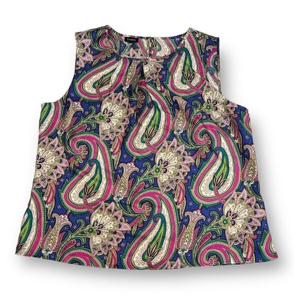 Talbots Paisley 100% Silk Sleeveless Blouse Top Size 18 - Picture 1 of 7
